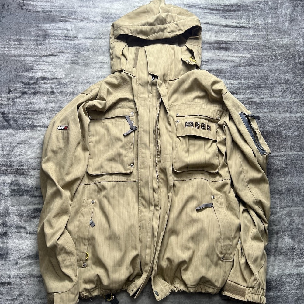 686 Smarty 2 In 1 Ski Snowboard Jacket Mens Sz Medium Waterproof Khaki M
